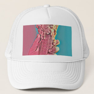 Ice cream artwork trucker hat