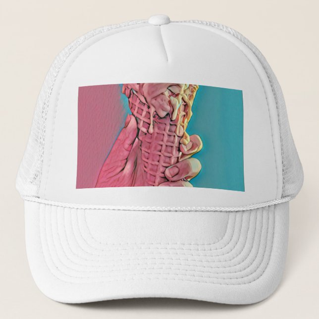 Ice cream artwork trucker hat (Front)