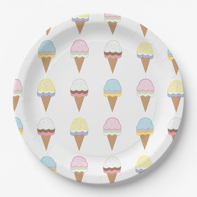 Ice Cream Awesomeness Paper Plate (Front)