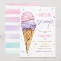 Ice Cream Baby Shower Here's The Scoop Baby Shower