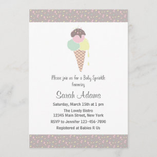 Ice Cream Baby Shower Invitation