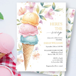 Ice Cream Baby Shower Invitation