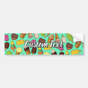 Ice Cream Background Bumper Sticker
