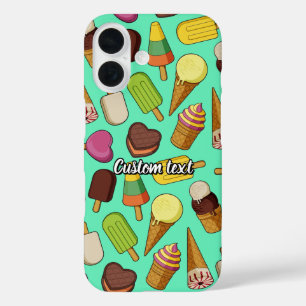 Ice Cream Background iPhone 16 Case