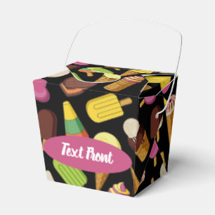 Ice Cream Background Favour Box
