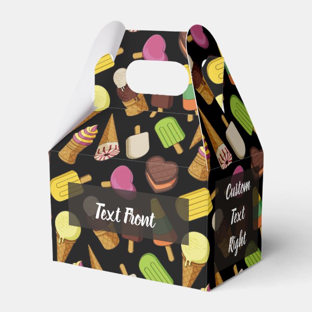 Ice Cream Background Favour Box (Front Side)