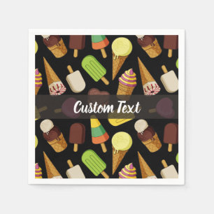 Ice Cream Background Napkin