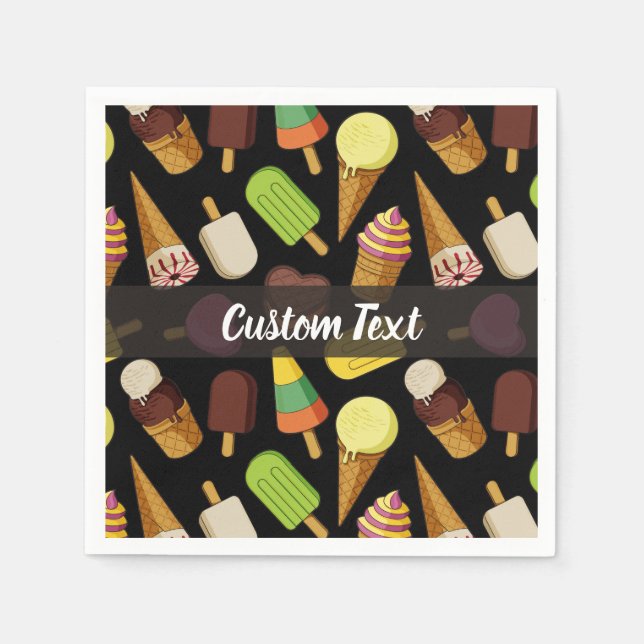 Ice Cream Background Napkin (Front)