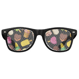 Ice Cream Background Retro Sunglasses