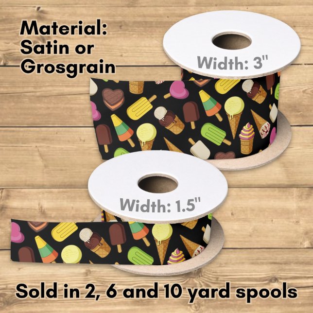 Ice Cream Background Satin Ribbon (Creator Uploaded)