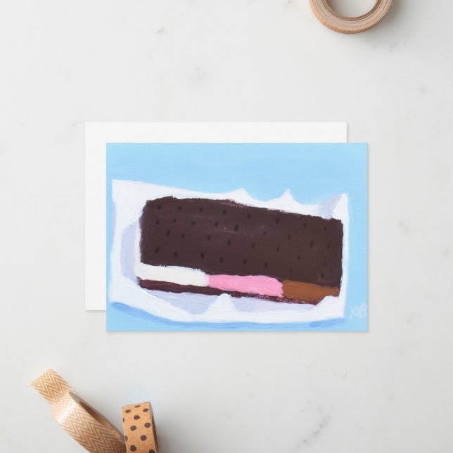 Ice Cream Bar Card (Front/Back In Situ)