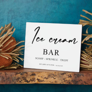 Ice cream Bar Wedding Sign  Plaque