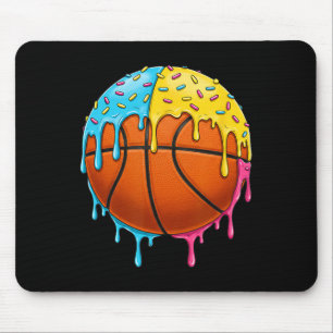 Ice Cream Basketball Drip With Colourful Sprinkles Mouse Pad