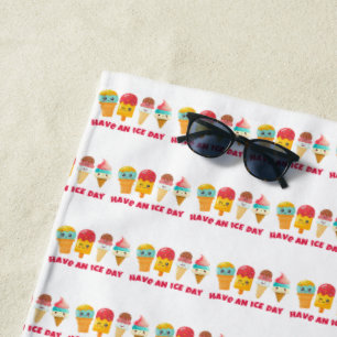 ice cream beach towel
