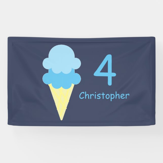Ice Cream Birthday Banner (Horizontal)