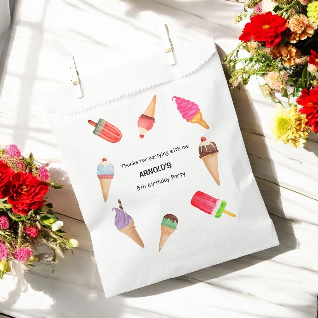 Ice cream birthday bridal shower favour bag (Creator Uploaded)