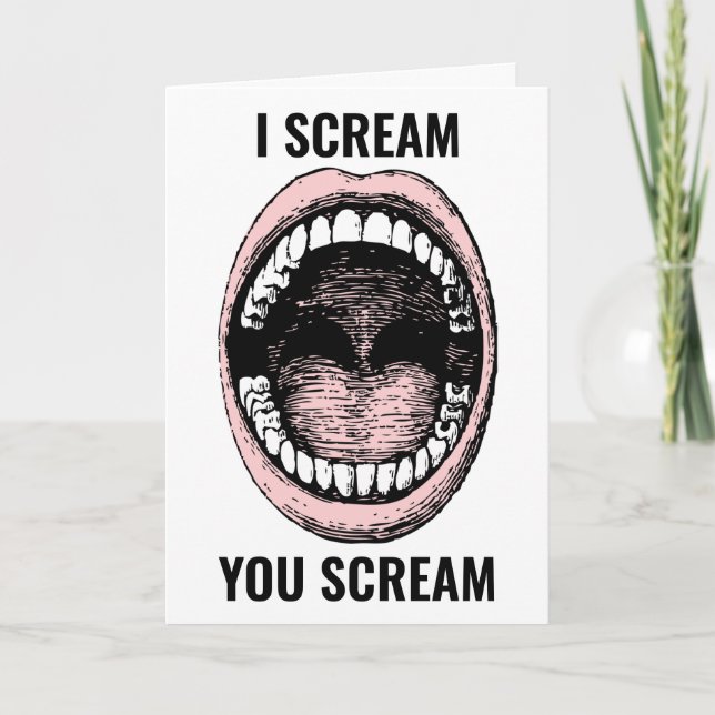 ICE CREAM BIRTHDAY CARDS FUNNY (Front)
