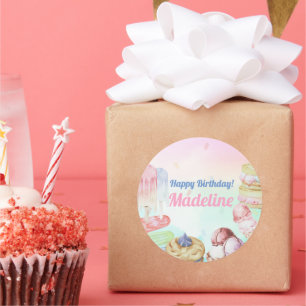 Ice Cream Birthday Classic Round Sticker