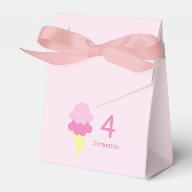 Ice Cream Birthday Favour Box (Front Side)