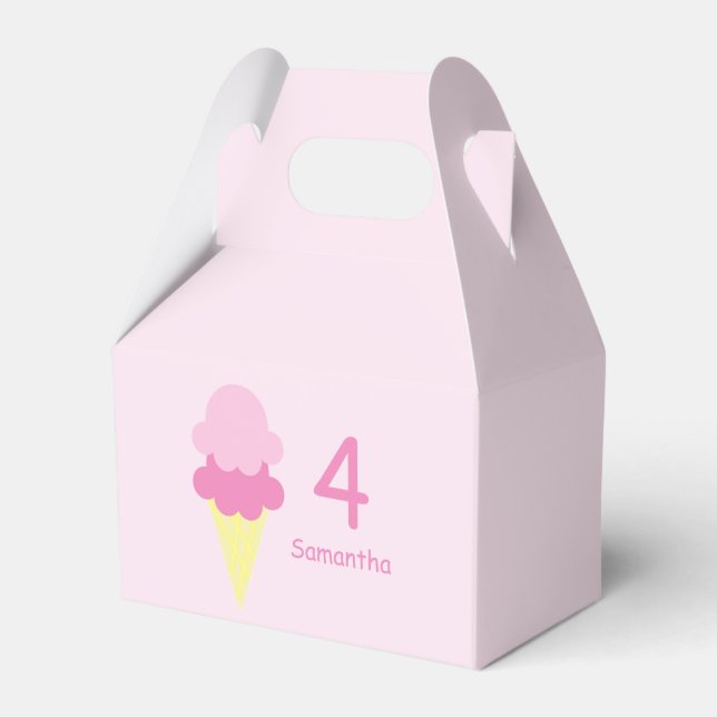 Ice Cream Birthday Favour Box (Front Side)