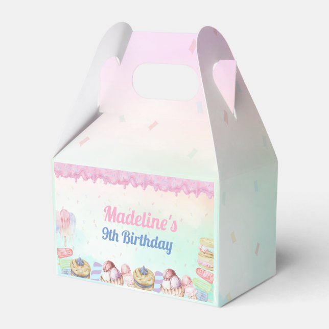 Ice Cream Birthday Favour Box (Front Side)
