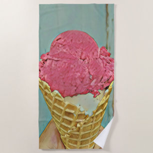 Ice cream birthday gift beach towel