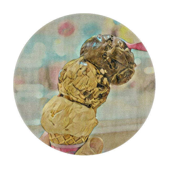 Ice cream birthday gift cutting board (Front)