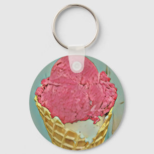 Ice cream birthday gift key ring