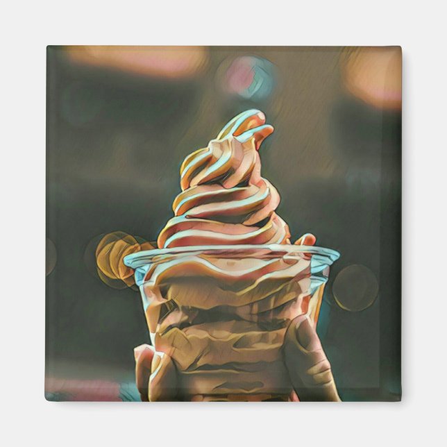Ice cream birthday gift magnet (Front)