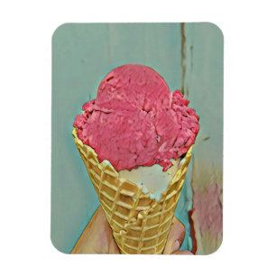 Ice cream birthday gift magnet