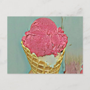 Ice cream birthday gift postcard