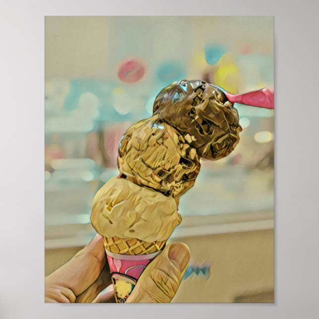 Ice cream birthday gift poster (Front)