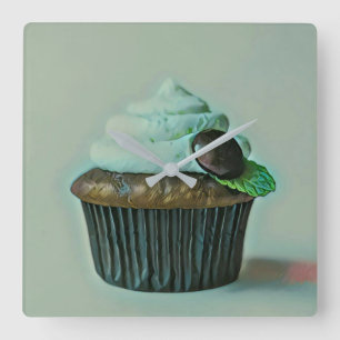 Ice cream birthday gift square wall clock