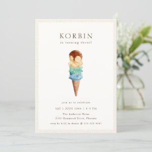 Ice Cream Birthday Invitation