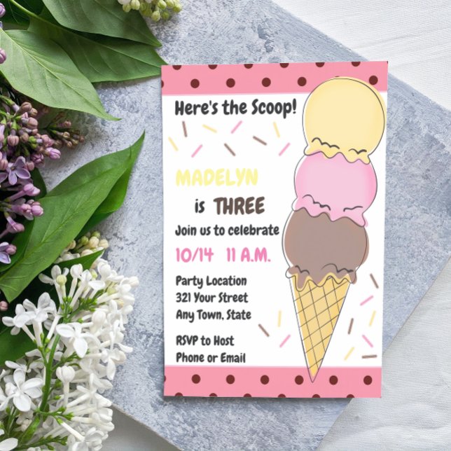Ice Cream Birthday Invitation (Creator Uploaded)