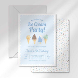 Ice Cream Birthday Invitation