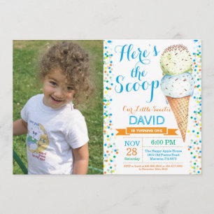 Ice Cream Birthday Invitation Summer