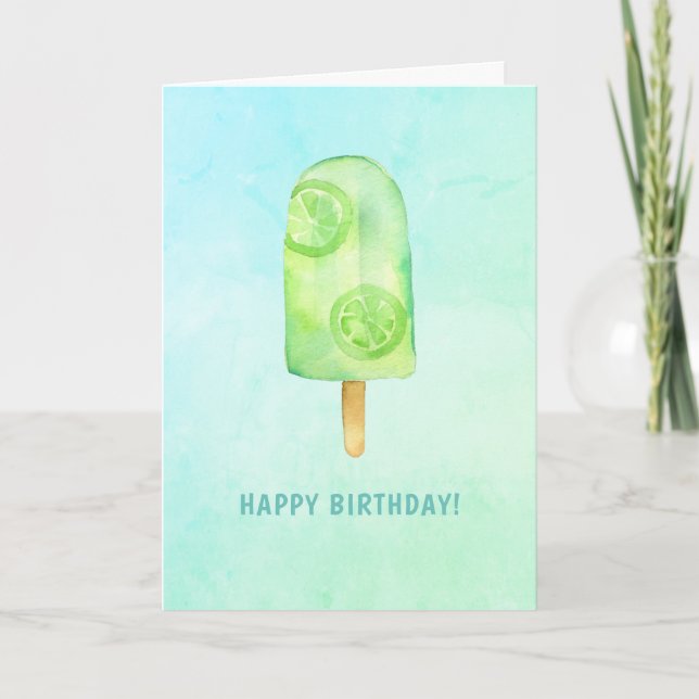 Ice Cream Birthday Party Card (Front)