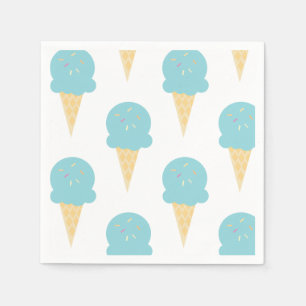 Ice Cream Birthday Party Cones Napkin