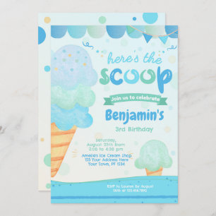 Ice Cream Birthday Party Invitation