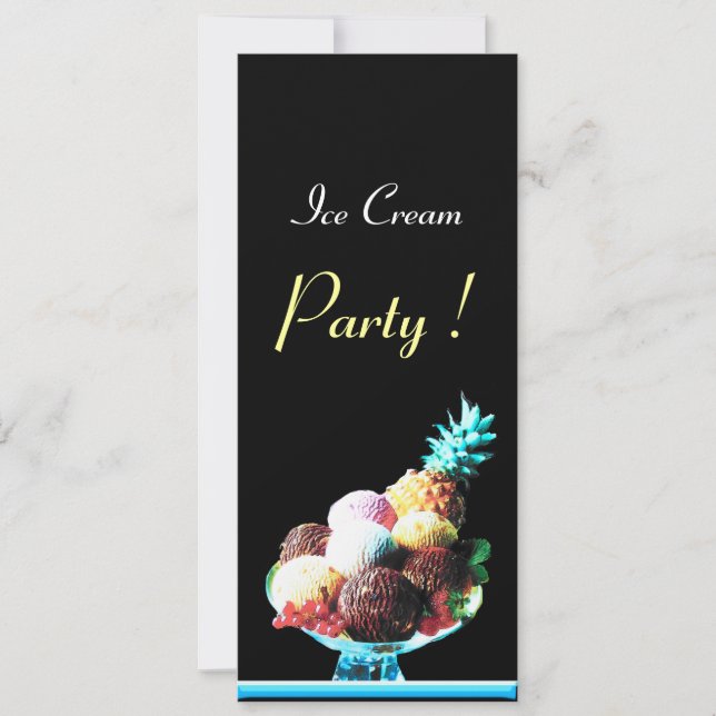 ICE CREAM BIRTHDAY PARTY INVITATION (Front)