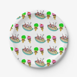 Ice Cream Birthday Party Paper Plate