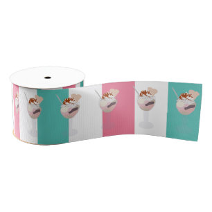 Ice Cream Birthday Party personalised Grosgrain Ribbon