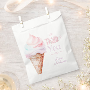 Ice cream birthday party thank you favour bag