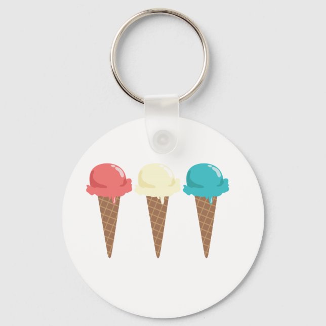 Ice Cream Border Key Ring (Front)