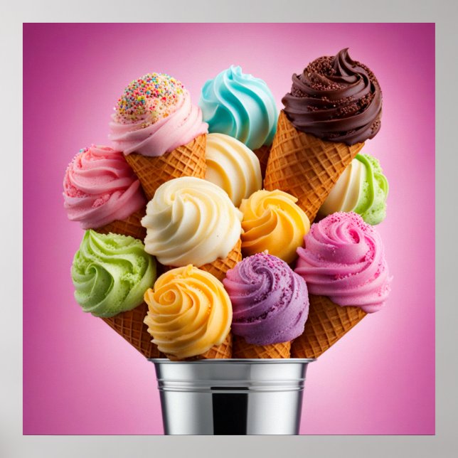 Ice Cream Bouquet Poster (Front)