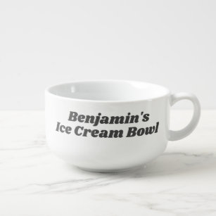 Ice Cream Bowl Funny Novelty Gag Gift Retro Name