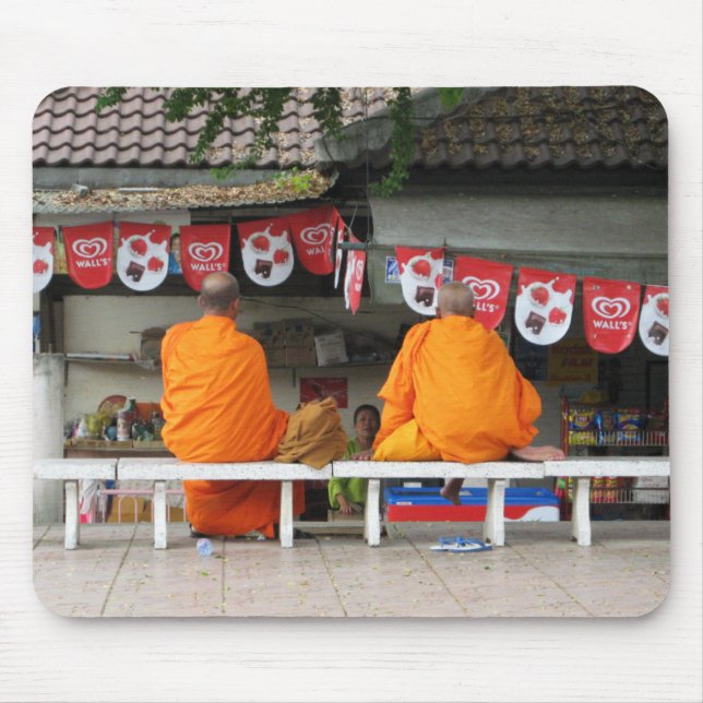 Ice Cream Break ... Buddhist Monks Thailand Mouse Pad (Front)