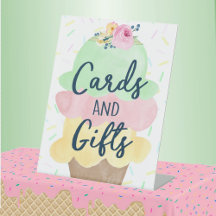 Ice Cream Bridal or Baby Shower Cards & Gifts