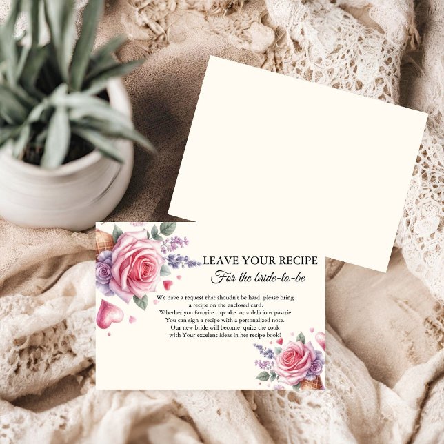 Ice cream Bridal  request recipe for the bride Advice Card (Creator Uploaded)